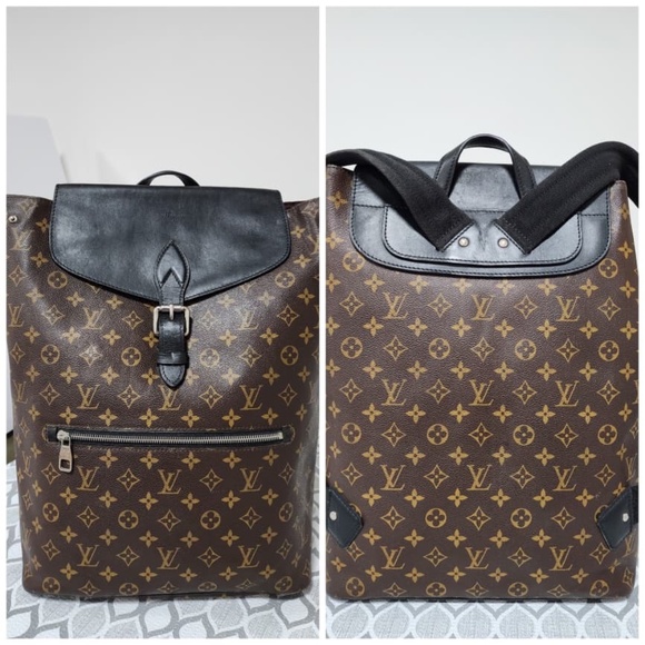 Authentic Louis Vuitton Monogram Macassar Palk Backpack Brown/Black main image 14